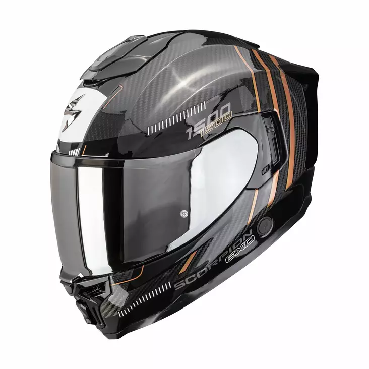 SCORPION hjälm EXO-1500 CARBON AIR ZITY, svart/koppar - MC integralhjälmar - 649-26129 - 1