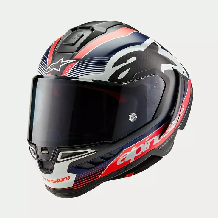 MC-Hjälm Alpinestars Supertech R10 Team, svart/carb/blå/vit - MC integralhjälmar - D489529 - 1