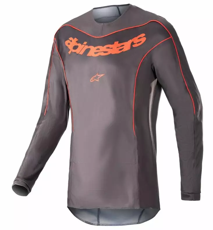 Alpinestars crosströja Fluid Lurv Grå/Neon Röd - Crosströjor - D437909 - 2