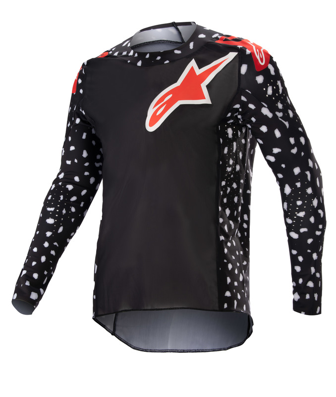 Alpinestars crosströja Racer Junior North Svart/Neon Röd - Barn crosströjor - D437979 - 2