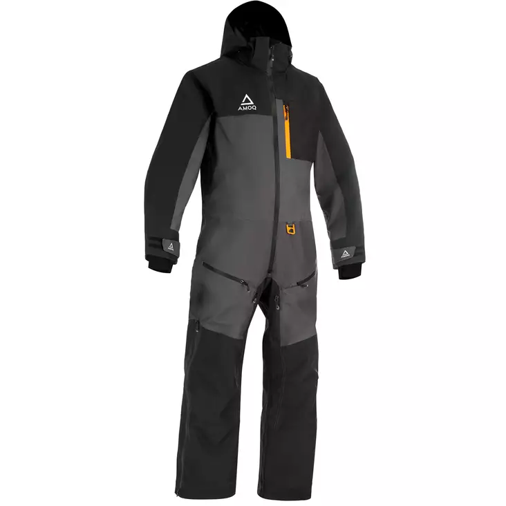 AMOQ Dynamic snöskoteroverall, fodrad, svart/grå/orange - Skoteroveraller - 645-26140209 - 1