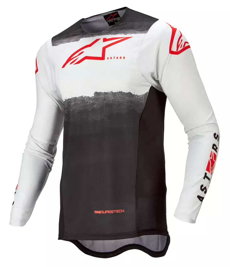 Crosströja Alpinestars Supertech Foster, vit/svart/röd - Crosströjor - D393969 - 1