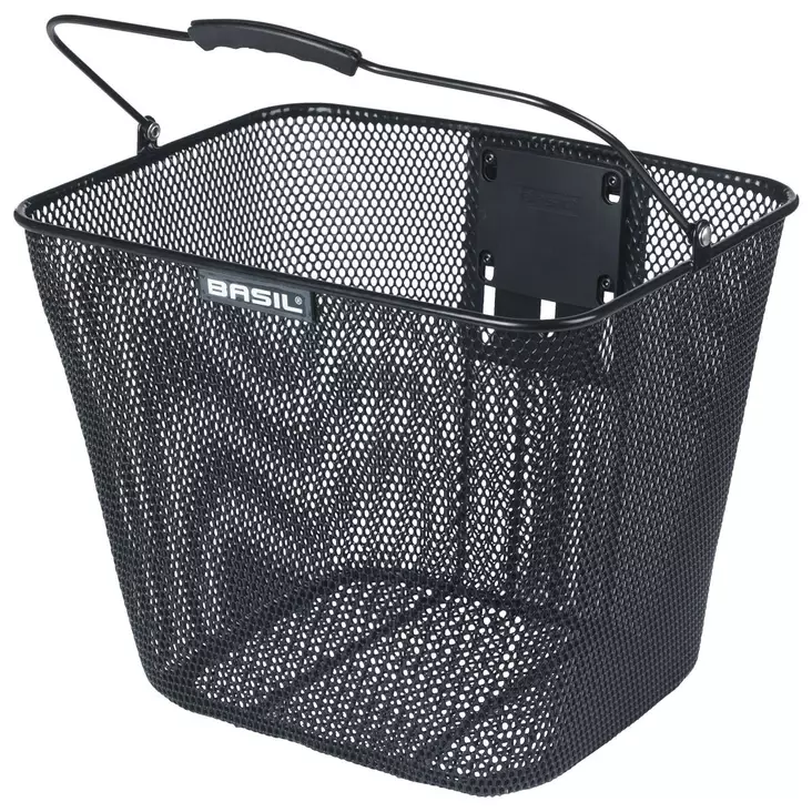 Framkorg BASIL Bilbao med styrstamsfäste, svart - Varukorgar - 10239 - 1