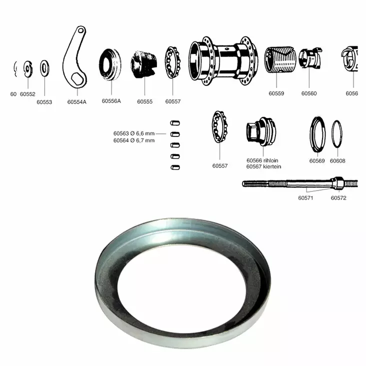 Dammskydd FAVORIT höger, 1-vxl - Baknav Favorit 1-v - 60569 - 1