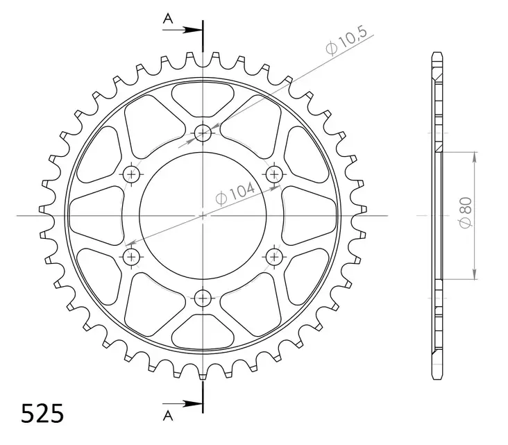 Supersprox / JT Rear sprocket 1489.39 - MC Bakdrev - 27-2-1489-39 - 1