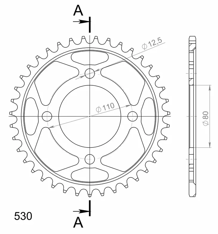 Supersprox / JT Rear sprocket 284.39 - MC Bakdrev - 27-2-284-39 - 1