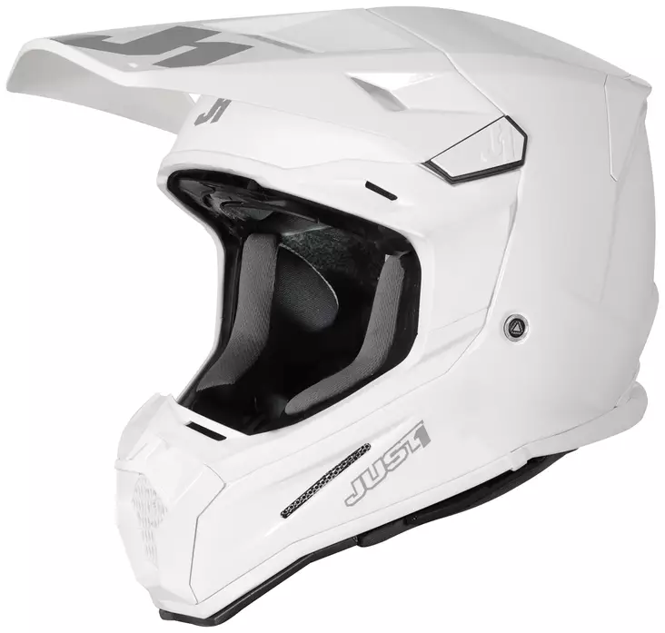Just1 Crosshjälm J-22 F Solid Vit Gloss - Crosshjälmar - 604-230019 - 1