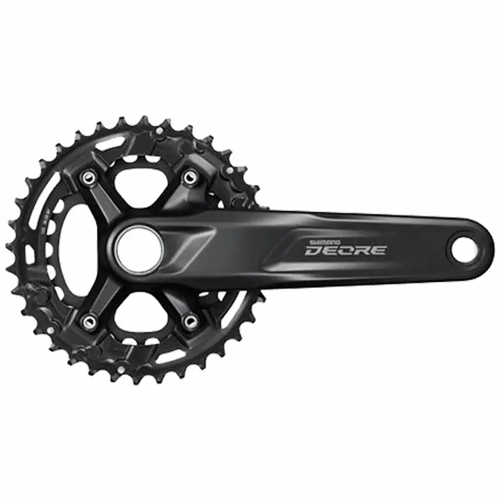 Vevarmspar Shimano FC-M4100-2, 36/26, 175 mm, aluminium, Hollowtech, svart - Pedalvevspar - 61359 - 1