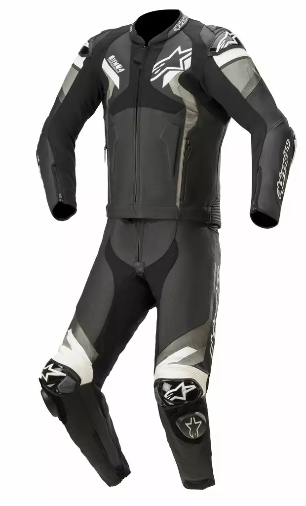 Skinnställ Alpinestars Atem v4, 2-pcs, svart/vit - MC skinnställ - D323489 - 1