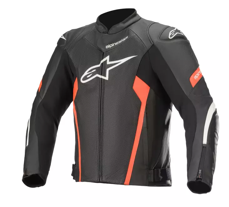 Skinnjacka Alpinestars Faster AirFlow v2, svart/röd - MC skinnjackor - D372709 - 2