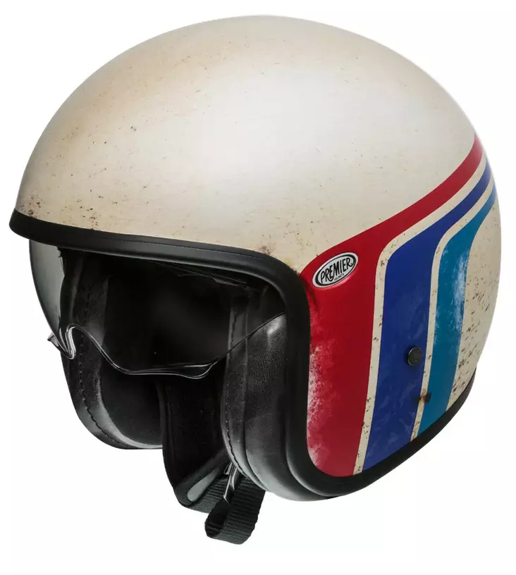 Motorcykelhjälm Premier Vintage Evo BTR 8 BM - MC öppningsbara och öppna hjälmar - 647-21129 - 1