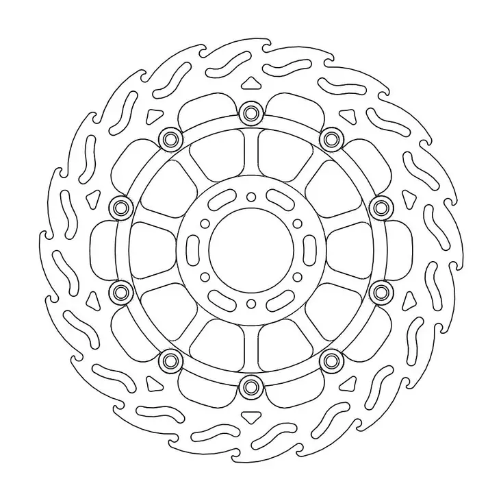 Moto-Master Flame Bromsskiva fram vänster Honda: CBR 1100 XX, X Eleven 1100 - MC Bromsskivor - 235-113019 - 1