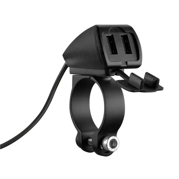 Optiline Trek, rainproof double usb charger, 3 types of fixing - 5400 mA - 30W - - MC Mobil och tablet tillbehör - 295-2089 - 1