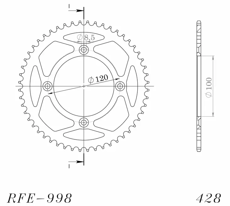 Supersprox / JT Rear sprocket 998.49 - MC Bakdrev - 27-2-998-49 - 1