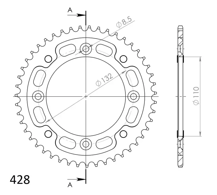 Supersprox Stealth Rear sprocket KTM SX85 Gold 46 - Motocross bakdrev - 272-898-RST-46-9 - 1