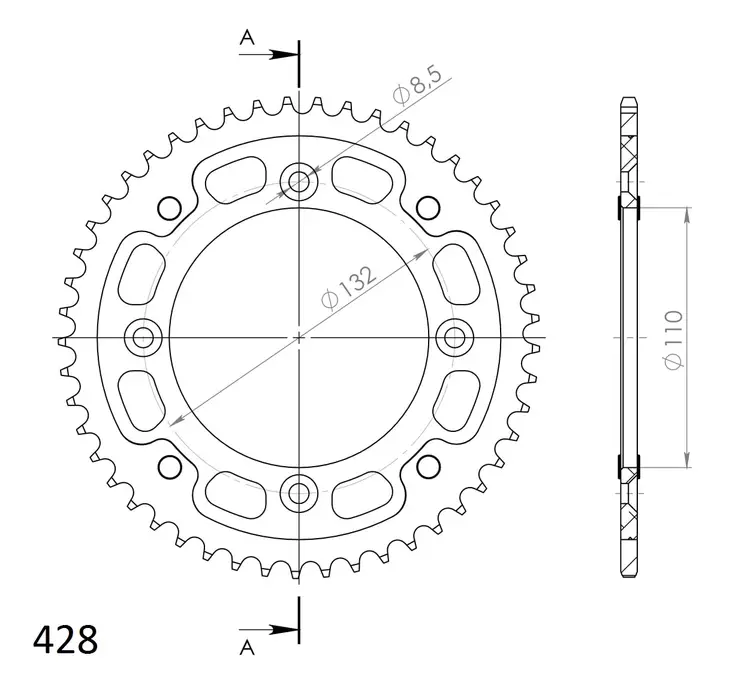 Supersprox Stealth Rear sprocket KTM SX85 Gold 49 - Motocross bakdrev - 272-898-RST-49-9 - 1
