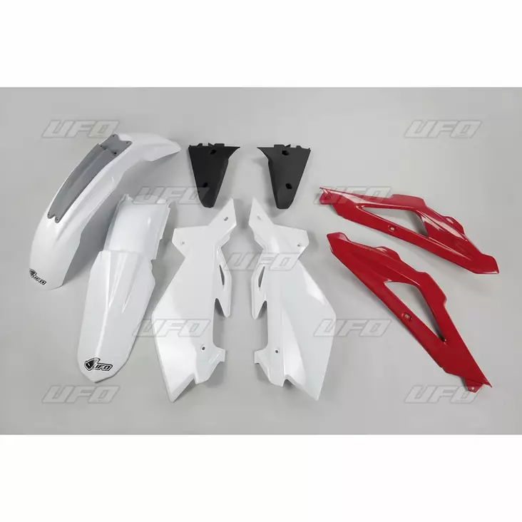 UFO Plastkit 5-delar Röd/vit HVA 4-takt TC 2007 - Motocross plastsats - 650-K606-999 - 1