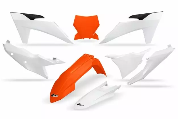 UFO Plastkit 5-delar KTM SX/SXF125-450 OEM 999 2023- - Motocross plastsats - 650-K529-999 - 1