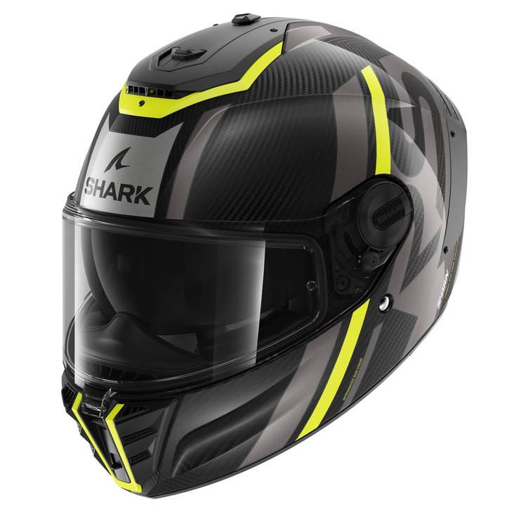 Shark Spartan RS Carbon Shawn, gul - MC integralhjälmar - HE8155EDYA - 1