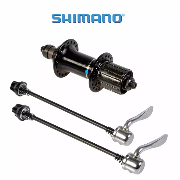 Baknav SHIMANO 7-delad kassett QR, svart - Baknav med kassett - 60536A - 1