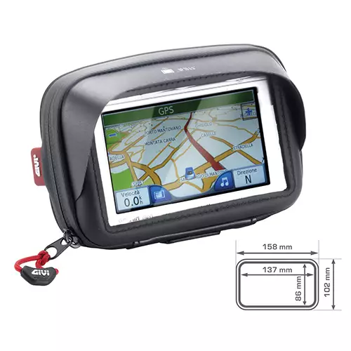 Givi GPS & Mobiltelefonhållare i.d 158X102cm fönster 137x86cm - MC Mobil och tablet tillbehör - 321-S954B - 1