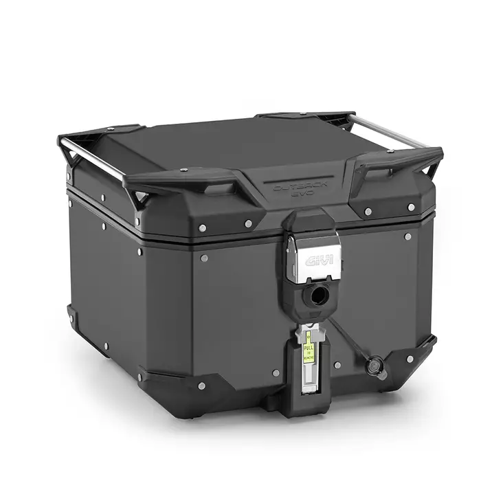 Givi Trekker Outback EVO Black alum. case, 42 ltr, sold without lock, Monokey - MC Bakväskor - 321-OBKEV42B - 1
