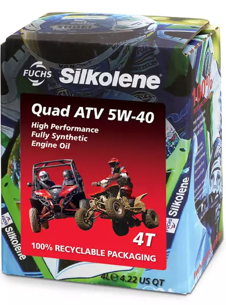 Silkolene Quad ATV 5W-40 4L CUBE - 4-T Motoroljor - 551-134-004C - 1