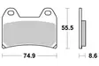 SBS Bromsklossats Dual Carbon 706DC - MC Bromsbelägg - 23-706DC - 1