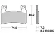 SBS Bromsklossats Dual Carbon 734DC - MC Bromsbelägg - 23-734DC - 1