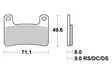 SBS Bromsklossats Dual Carbon 806DC - MC Bromsbelägg - 23-806DC - 1