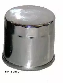 HiFlo oljefilter HF138C Krom - MC Oljefilter - 20-HF138C - 1