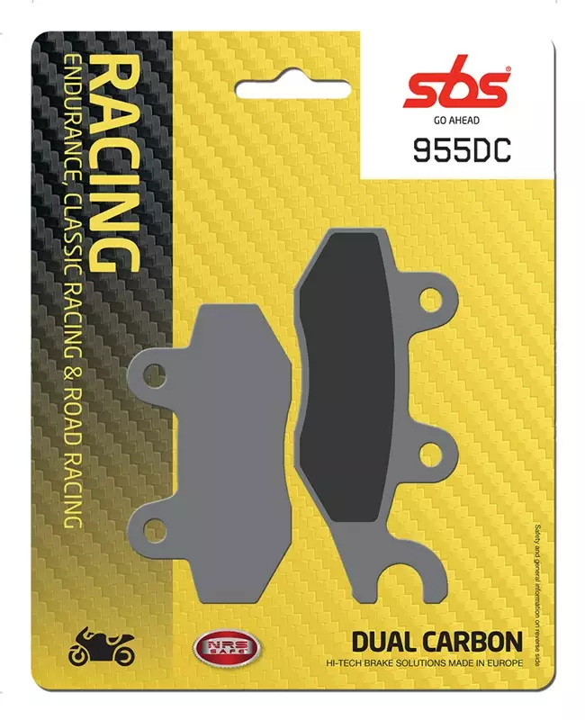 SBS Bromsklossats Dual Carbon 955DC - MC Bromsbelägg - 23-955DC - 1