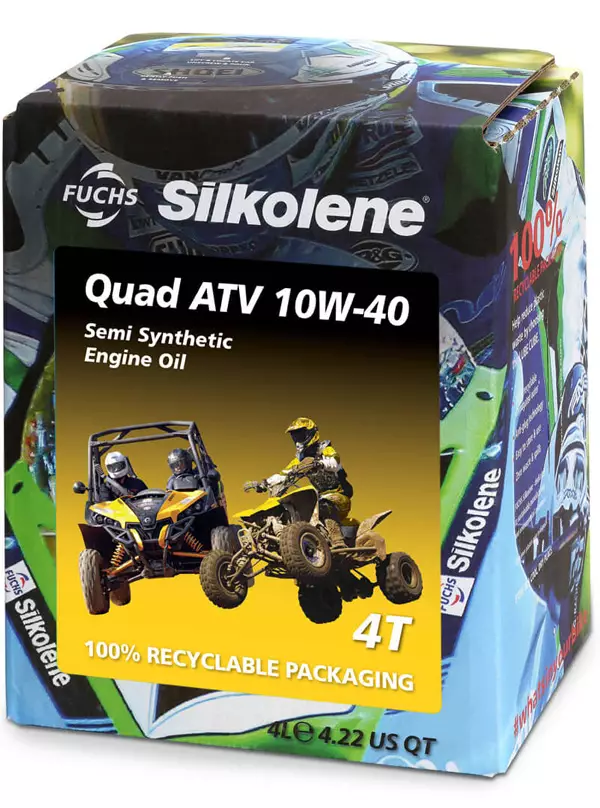 Silkolene Quad ATV 10W-40 4L CUBE - 4-T Motoroljor - 551-136-004C - 1
