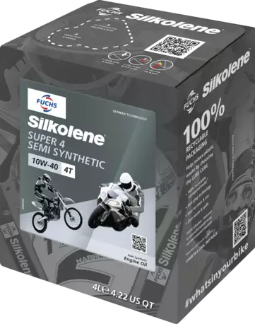 Silkolene Super 4 10W-40 4L CUBE - 4-T Motoroljor - 551-104-004C - 2