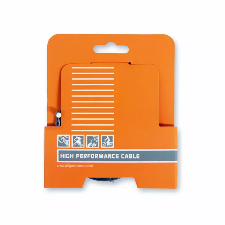 Växelwire ALLIGATOR dubbelhuvad rostfri/slipad/försträckt 1,2x2000mm - Växelvajrar - 60697C - 1