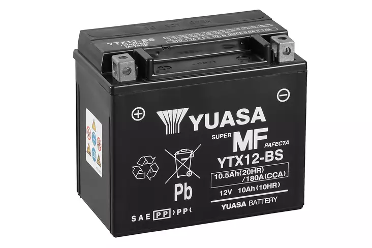 Yuasa batteri, YTX12(WC) syrafylld (4) - Yuasan batteri - 14-205-WC - 1