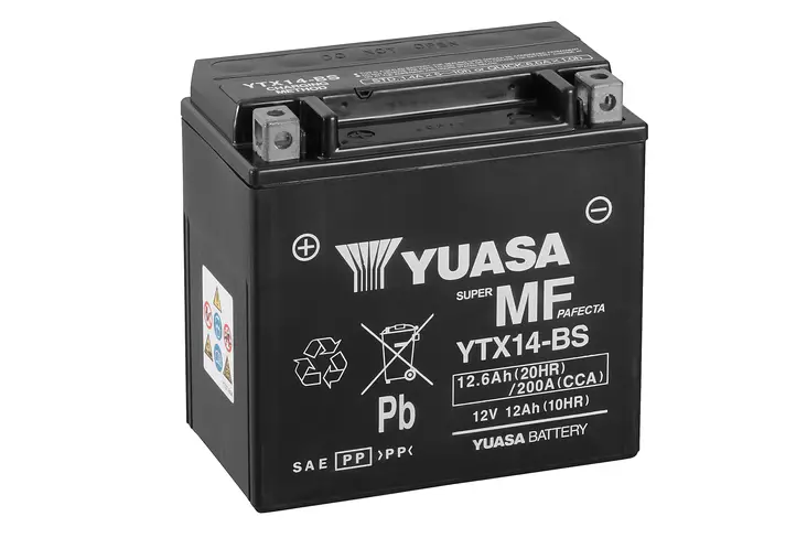 Yuasa batteri, YTX14(WC) syrafylld (4) - Yuasan batteri - 14-206-WC - 1