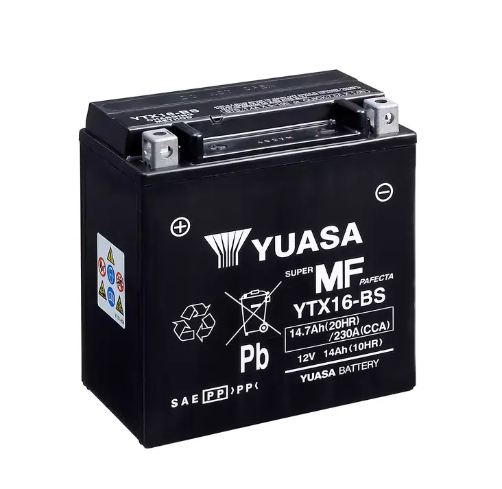 Yuasa batteri, YTX16(WC) syrafylld (4) - Yuasan batteri - 14-211-WC - 1