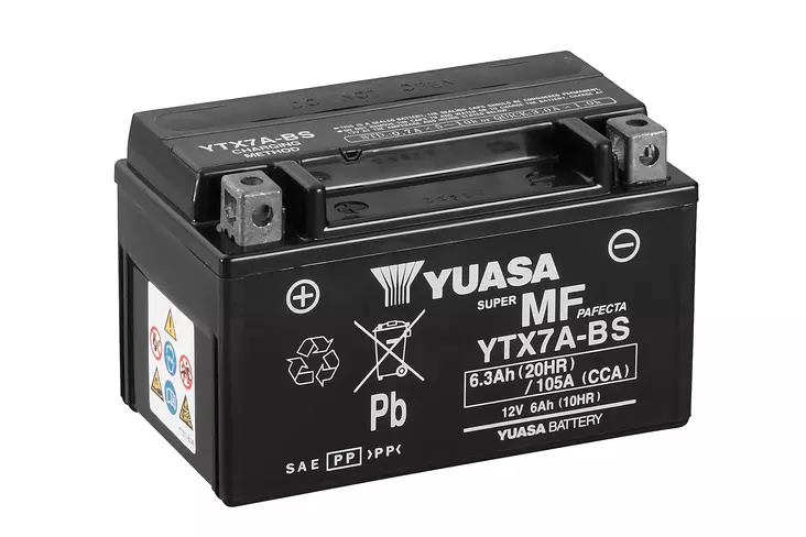 Yuasa batteri, YTX7A(WC) syrafylld (6) - Yuasan batteri - 14-255-WC - 1