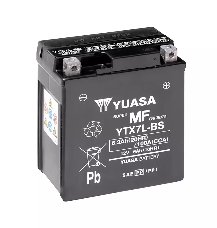 Yuasa batteri, YTX7L(WC) syrafylld (5) - Yuasan batteri - 14-207-WC - 1