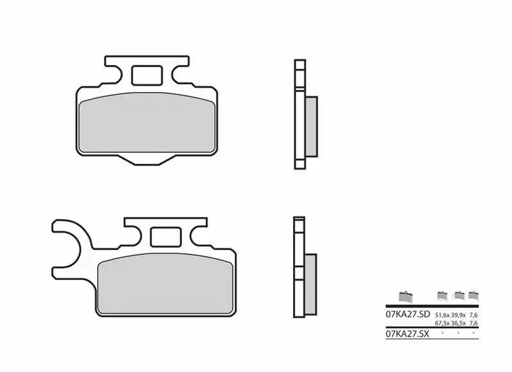 Brembo Bromsbelägg Sintrad Off-Road 07KA27SD - MC Bromsbelägg - 231-KA27SD - 2