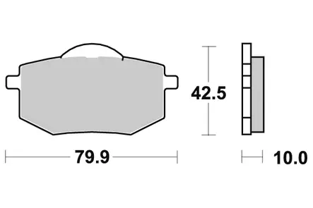 SBS Bromsklossats Ceramic 616HF - MC Bromsbelägg - 23-616HF - 1