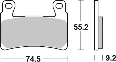 SBS Bromsklossats Ceramic 860H.HF - MC Bromsbelägg - 23-860HF - 2