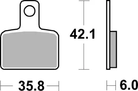 SBS Bromsklossats Ceramic 895HF - MC Bromsbelägg - 23-895HF - 2