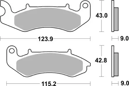 SBS Bromsklossats Ceramic 961HF - MC Bromsbelägg - 23-961HF - 2