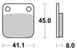 SBS Bromsklossats Ceramic 100HF - MC Bromsbelägg - 23-100HF - 1