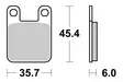 SBS Bromsklossats Ceramic 105HF - MC Bromsbelägg - 23-105HF - 1
