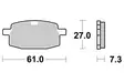 SBS Bromsklossats Ceramic 111HF - MC Bromsbelägg - 23-111HF - 1