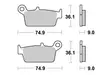 SBS Bromsklossats Ceramic 121HF - MC Bromsbelägg - 23-121HF - 1