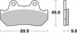 SBS Bromsklossats Ceramic 127HF - MC Bromsbelägg - 23-127HF - 2